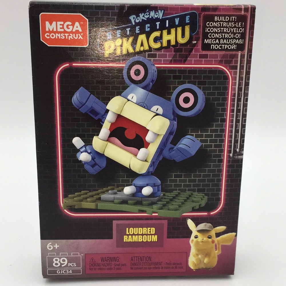Pokemon Detective Pikachu Loudred Mega Building Set 89 Pieces